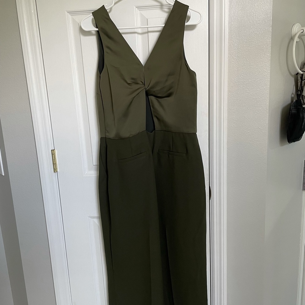 Banana Republic Blue Twist Back Jumpsuit, Green